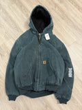 Extremely Rare Vintage Carhartt J151 HTG Hooded Bomber Jacket – 2XL Deadstock Green!