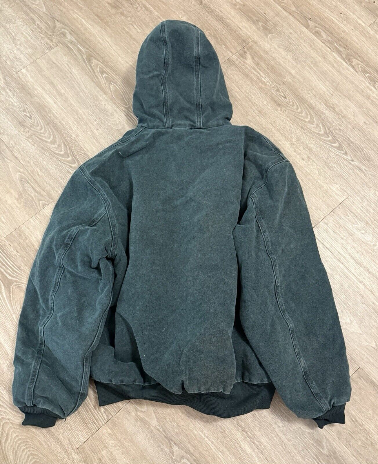 Extremely Rare Vintage Carhartt J151 HTG Hooded Bomber Jacket – 2XL Deadstock Green!